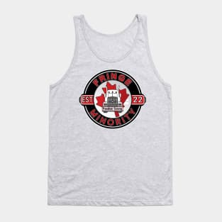 FRINGE MINORITY FREEDOM CONVOY 2022 FRINGE MINORITY EST 2022 RED ROUND BLACK LETTERS Tank Top